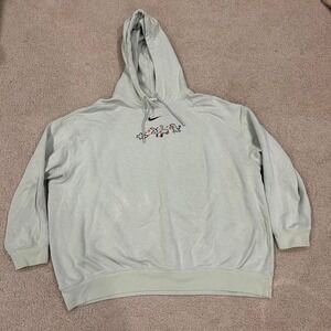 Custom NIKE center‎ Swoosh Pistachio Green/sage Hoodie XXL